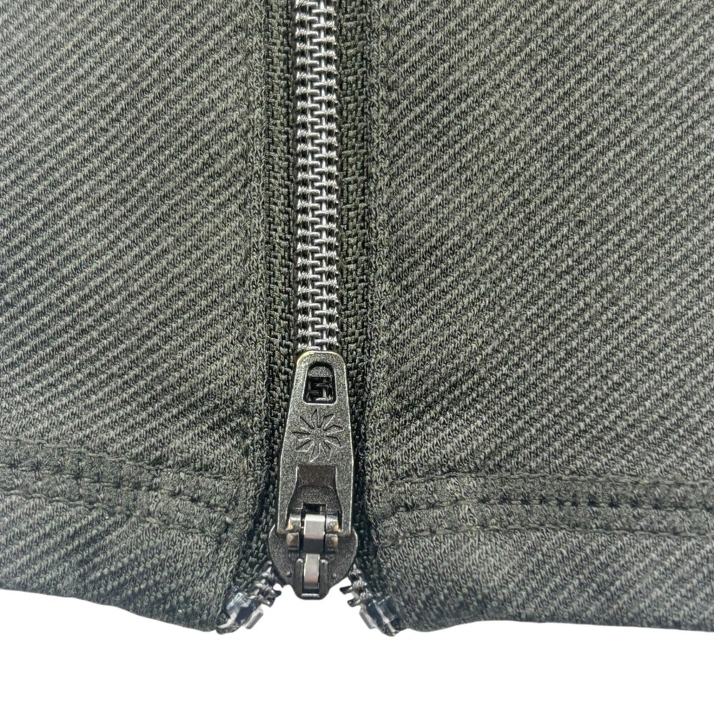 Athleta Motto Leggings Pants Olive Womens Size 6 Ribbed Panel Zipper Athleisure - Picture 10 of 16